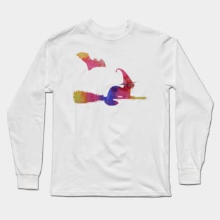 Ferret riding a besom Long Sleeve T-Shirt